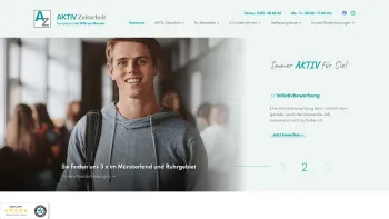 Website Screenshot: AKTIV Zeitarbeit Dorsten GmbH -  Gutes Personal von A-Z - Personalvermittlung in Münster, Dorsten und Rheine | Zeitarbeit - Date: 2023-06-16 10:10:54
