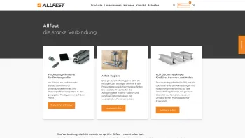 Website Screenshot: Allfest GmbH - Allfest - starke Verbindungselemente die alles fest machen - Date: 2023-06-20 10:41:45