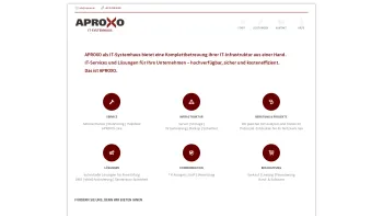 Website Screenshot: Aproxo GmbH - APROXO GmbH | IT-Systemhaus | Professioneller IT-Service und maßgechneiderte IT-Lösungen für kleine und mittelständische Unternehmen. - Date: 2023-06-16 10:10:57