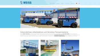 Website Screenshot: Weiss GmbH Technologie für Fahr und Hebebewegungen - Scherenbühnen, Arbeitsbühnen, fahrerlose Transportsysteme - Date: 2023-06-16 10:11:00