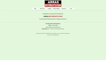 Website Screenshot: ARRAS-Motorradtechnik - Arras-Motorradtechnik - Date: 2023-06-16 10:11:00