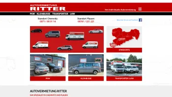 Website Screenshot: Autovermietung Ritter GmbH & Co KG, Filiale Plauen - Autovermietung Ritter Chemnitz Plauen Transporter mieten - Date: 2023-06-16 10:11:07