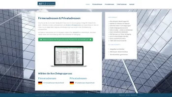 Website Screenshot: AZ Adressen - Firmenadressen & Privatadressen für Ihr Direktmarketing ›› AZ-Adressen.de - Date: 2023-06-20 10:41:48