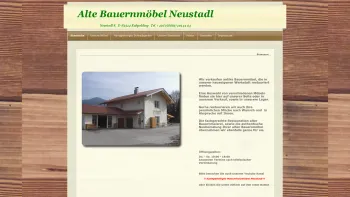 Website Screenshot: Alte Bauernmöbel am Bahnhof - Alte Bauernmöbel Neustadl - Startseite - Date: 2023-06-16 10:11:13