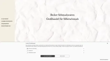 Website Screenshot: Becker Schmuckwaren - Becker Schmuckwaren - STARTSEITE - Date: 2023-06-16 10:11:16