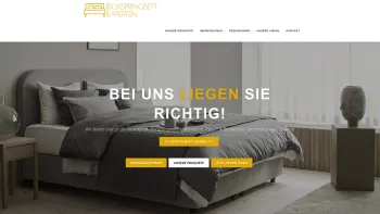 Website Screenshot: Boxspringbett Experten - Boxspringbett Dresden die Experten - Bei uns liegen & kaufen Sie richtig - Date: 2023-06-20 10:41:51