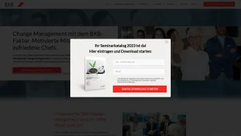 Website Screenshot: BXB Managementzentrum der Wirtschaft GmbH - BXB Change Management, Kata, Lean, Inside Sales - Date: 2023-06-20 10:41:53