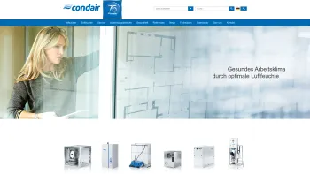 Website Screenshot: Condair GmbH - Condair - Adiabate Luftbefeuchtung, Dampfluftbefeuchter, Kühlung - Date: 2023-06-16 10:11:36