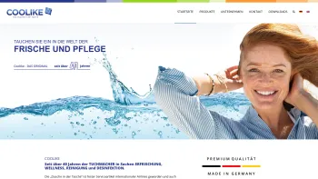 Website Screenshot: COOLIKE-REGNERY GMBH - Original Erfrischungstücher – „Die Dusche in der Tasche“! - Date: 2023-06-16 10:11:39