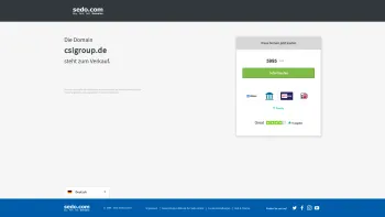 Website Screenshot: CSI Immobilien GmbH - csigroup.de steht zum Verkauf - Sedo GmbH - Date: 2023-06-16 10:11:39