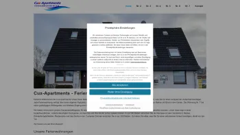 Website Screenshot: Cux Apartments Ferienwohnungen - Home - Cux Apartments - Date: 2023-06-16 10:11:39