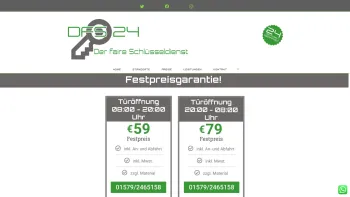 Website Screenshot: DfS 24 "Der faire Schlüsseldienst" - Schlüsseldienst - Türöffnung bis 20h 59€ / ab 20h 79€ - Festpreis - Date: 2023-06-20 10:41:54