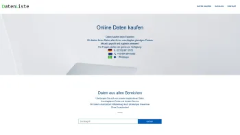Website Screenshot: DatenListe - Daten als Excel-Liste oder CSV-Datei downloaden - Date: 2023-06-20 10:41:54