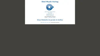 Website Screenshot: Attraktionsgeräte Ebel -  Ihr Partner rund um  Events, Musik und Attraktionen - Ebel-Musik Verlag - Date: 2023-06-16 10:11:55