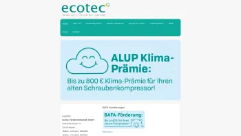 Website Screenshot: EcoTec Verfahrenstechnik GmbH - Home - Ecotec-Online - Date: 2023-06-16 10:11:55