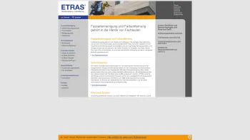 Website Screenshot: ETRAS GmbH Köln -  Bundesweiter Dienstleister - Fassadenreinigung und Farbentfernung von Fachleuten: ETRAS - Date: 2023-06-16 10:12:05