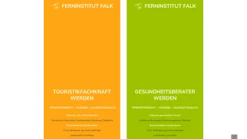 Website Screenshot: Ferninstitut Falk - Gesundheitsberater werden / Touristikfachkraft werden - Date: 2023-06-16 10:12:08