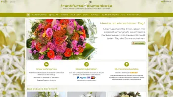 Website Screenshot: Frankfurter Blumenbote - Blumenversand für Frankfurt - Blumen online bestellen direkt vom Blumenladen - Date: 2023-06-16 10:12:15