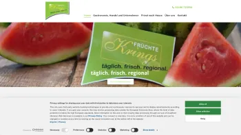 Website Screenshot: Früchte Krings Preiswerte Qualitätsfrüchte - Obst- u. Gemüse-Spezialist | Wermelskirchen | Früchte Krings - Date: 2023-06-16 10:12:18