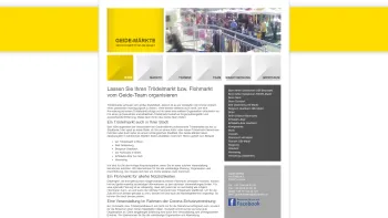 Website Screenshot: Geide-Märkte - Trödelmarkt - Buchen Sie einen Stand auf unserem Flohmarkt - Geide-Märkte - Date: 2023-06-16 10:12:21
