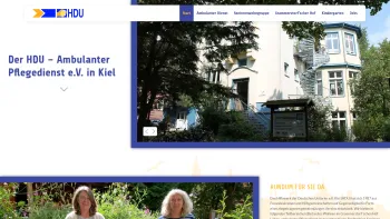 Website Screenshot: HDU Ambulanter Pflegedienst e.V. - Ambulanter Pflegedienst in Kiel - Hilfswerk der Deutschen Unitarier e.V. - Date: 2023-06-20 10:37:49