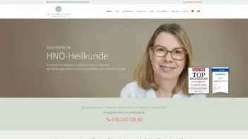 Website Screenshot: Dr. med. Kathrin Ernst  Fachärztin für HNO - HNO Charlottenburg | HNO-Arzt Berlin • Dr. Kathrin Ernst - Date: 2023-06-20 10:42:05