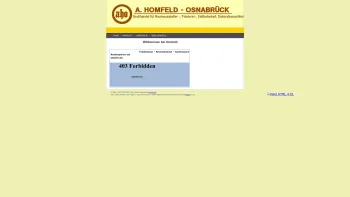 Website Screenshot: A. Homfeld Polstereibedarfsgroßhandel -  Partner der Polsterer seit 1880! - HOMFELD Homepage - Date: 2023-06-20 10:37:56