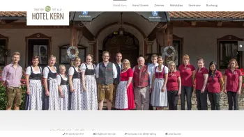 Website Screenshot: Hotel-Gasthof Kern Inh. Fam. Wildner-Binsteiner -  Wohlfühlen, erholen, tagen. - Hotel Kern in Halfing - Date: 2023-06-20 10:37:56