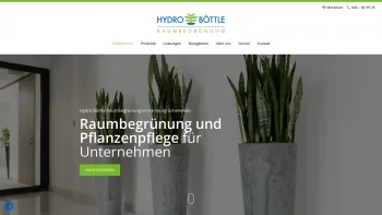 Website Screenshot: Hydro Böttle GmbH - Hydro Böttle Raumbegrünung – Raumbegrünung und Pflanzenservice für Hamburg und Norddeutschland - Date: 2023-06-20 10:37:59