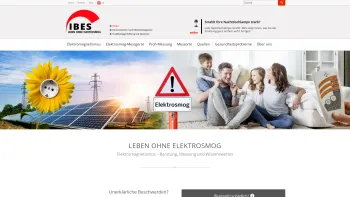 Website Screenshot: IBES - Elektrosmog: Information, Messung & professionelle Beratung - Date: 2023-06-20 10:42:05