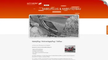 Website Screenshot: Schneider GmbH KABELPFLUG & KABELTIEFBAU - kabelpflug und rohrverlegepflug / schneiderteam :: fernmeldetechnik - Date: 2023-06-20 10:38:10