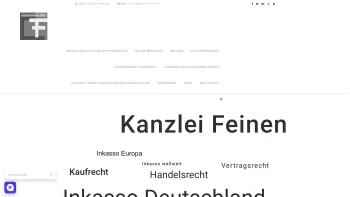 Website Screenshot: Anwaltskanzlei Feinen -  Kanzlei für  Arbeitsrecht, GmbH-Recht, Kauf- und Vertragsrecht - Inkasso Deutschland Rechtsanwälte - Kanzlei Feinen - Date: 2023-06-20 10:38:13