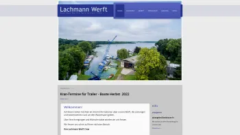 Website Screenshot: Bootswerft Lachmann GbR - Lachmann Werft GbR Wassersport in Berlin und Brandenburg - Date: 2023-06-20 10:38:25