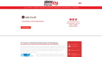 Website Screenshot: Gödeke Metall & Laser Technik GmbH - Metallverarbeitung | Lohnfertigung Metallbau | Gödeke Metall & Lasertechnik - Date: 2023-06-20 10:38:28