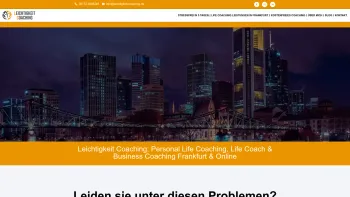 Website Screenshot: Leichtigkeit Coaching - Life & Business Coaching Frankfurt & online - Date: 2023-06-20 10:42:11