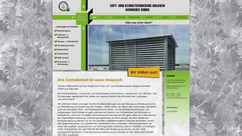 Website Screenshot: Luft- u. Klimatechnische Anlagen Schnabel GmbH - Luft- und Klimatechnische Anlagen Schnabel GmbH | Luft | Klima | Anlagen | Geräte | Absauganlagen | Glauchau | Sachsen - Date: 2023-06-20 10:38:31