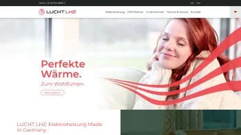 Website Screenshot: Lucht LHZ Elektroheizung GmbH & Co. KG - Elektroheizung: deutscher Hersteller | LUCHT LHZ - Date: 2023-06-20 10:38:33