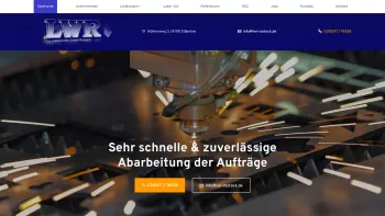 Website Screenshot: LWR Laserworks GmbH - CNC-Lasertechnik in Rostock | LWR Laserworks GmbH - Date: 2023-06-20 10:38:33