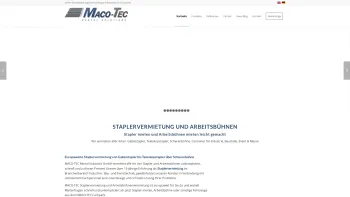 Website Screenshot: MACO-TEC Rental Solutions GmbH - Staplervermietung & Arbeitsbühnen europaweit - Date: 2023-06-20 10:38:33