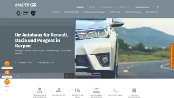 Website Screenshot: MASTER CAR GmbH - Autohaus für Peugeot, Dacia und Renault in 50170 Kerpen - Date: 2023-06-20 10:38:39
