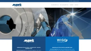 Website Screenshot: MAWE Wetter GmbH -  Werkzeuge und Maschinen - MAWE-Wetter – Präzisionswerkzeuge Holz-, Kunststoff- und NE-Bearbeitung - Date: 2023-06-20 10:38:39
