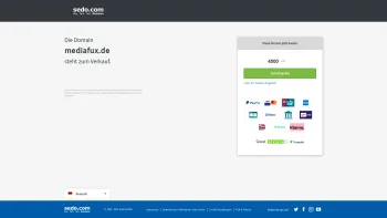 Website Screenshot: Mediafux - mediafux.de steht zum Verkauf - Sedo GmbH - Date: 2023-06-20 10:38:39