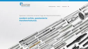 Website Screenshot: Metalltechnik Menges GmbH - Metalltechnik Menges - Spezialisiert auf spanlose Verformung - Date: 2023-06-20 10:38:43