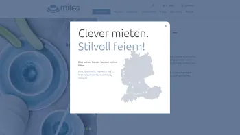 Website Screenshot: mitea GmbH - Clever Mieten, stilvoll Feiern | mitea - Date: 2023-06-20 10:42:14