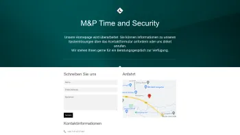 Website Screenshot: M & P Zeiterfassungssysteme GmbH - M&P Time and Security - Date: 2023-06-20 10:38:52