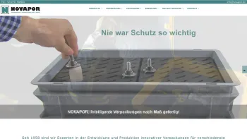 Website Screenshot: NOVAPOR Hans Lau (GmbH & Co) KG - Novapor - Novapor Schaumstoff Verpackung Wellpappe - Date: 2023-06-20 10:39:11
