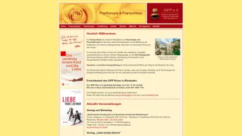 Website Screenshot: GIPP e.V.
Deutsche Gesellschaft für Integrative Paartherapie und Paarsynthese e.V. - GIPP e.V.: Home - Date: 2023-06-20 10:39:18