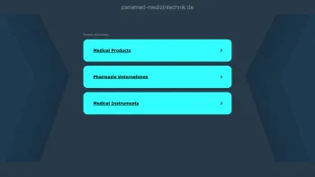 Website Screenshot: PanaMed Medizintechnik GmbH - panamed-medizintechnik.de - Diese Website steht zum Verkauf! - Informationen zum Thema panamed medizintechnik. - Date: 2023-06-20 10:39:18