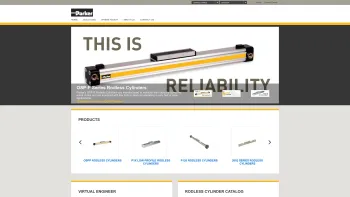 Website Screenshot: Parker Hannifin Manufacturing GmbH & Co.KG Pneumatic Division Europ-Origa - Parker Rodless Product Offering - Date: 2023-06-20 10:39:25