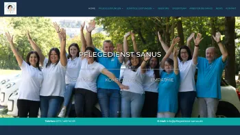 Website Screenshot: Pflegedienst Sanus - Pflegedienst in Stuttgart ✆ 0711 / 469 141 63 | Pflegedienst Sanus - Date: 2023-06-20 10:39:31